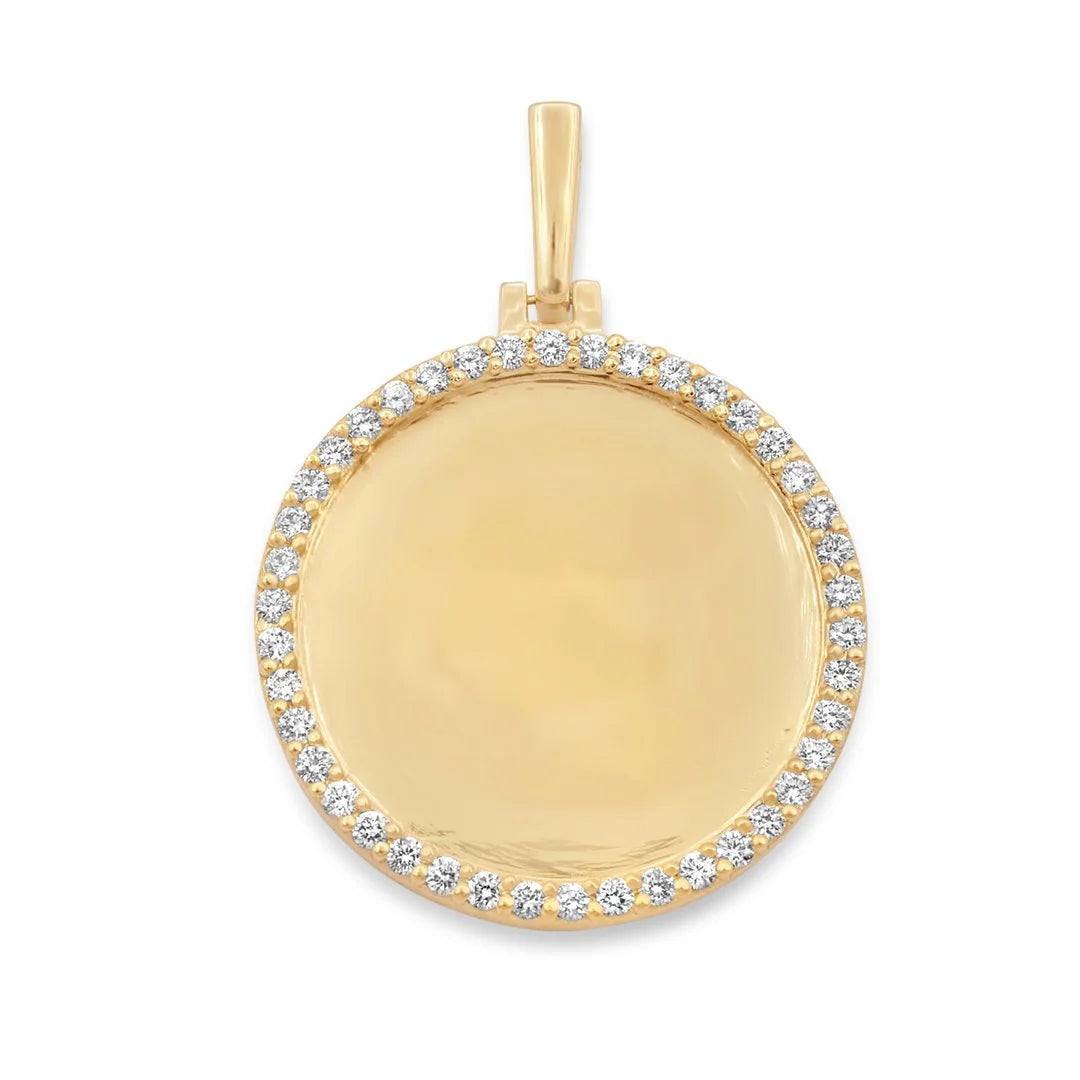 10K/14K Gold & Diamond Custom Picture Pendant 0.45-3.25ctw