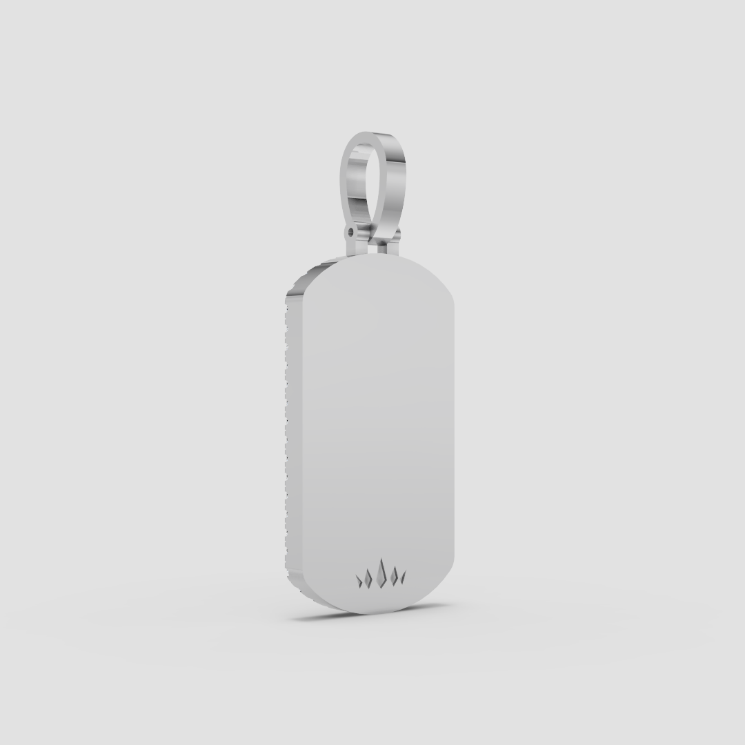 10k-14k Diamond Dog Tag Pendant .80ctw-1.00ctw