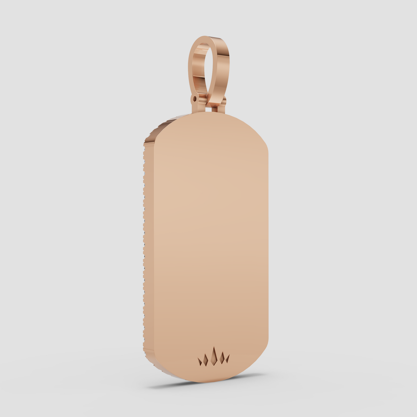 10k-14k Diamond Dog Tag Pendant .80ctw-1.00ctw