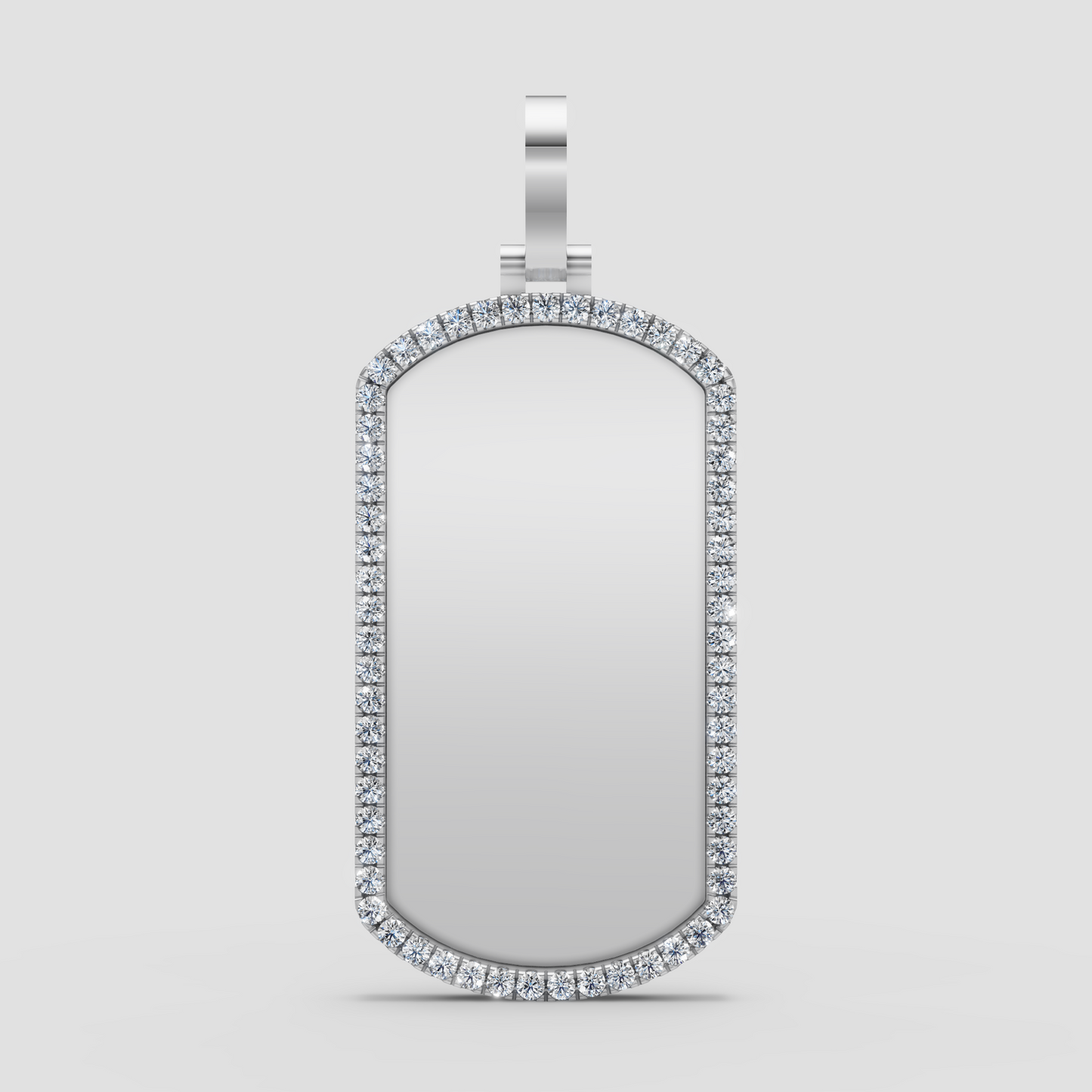 10k-14k Diamond Dog Tag Pendant .80ctw-1.00ctw