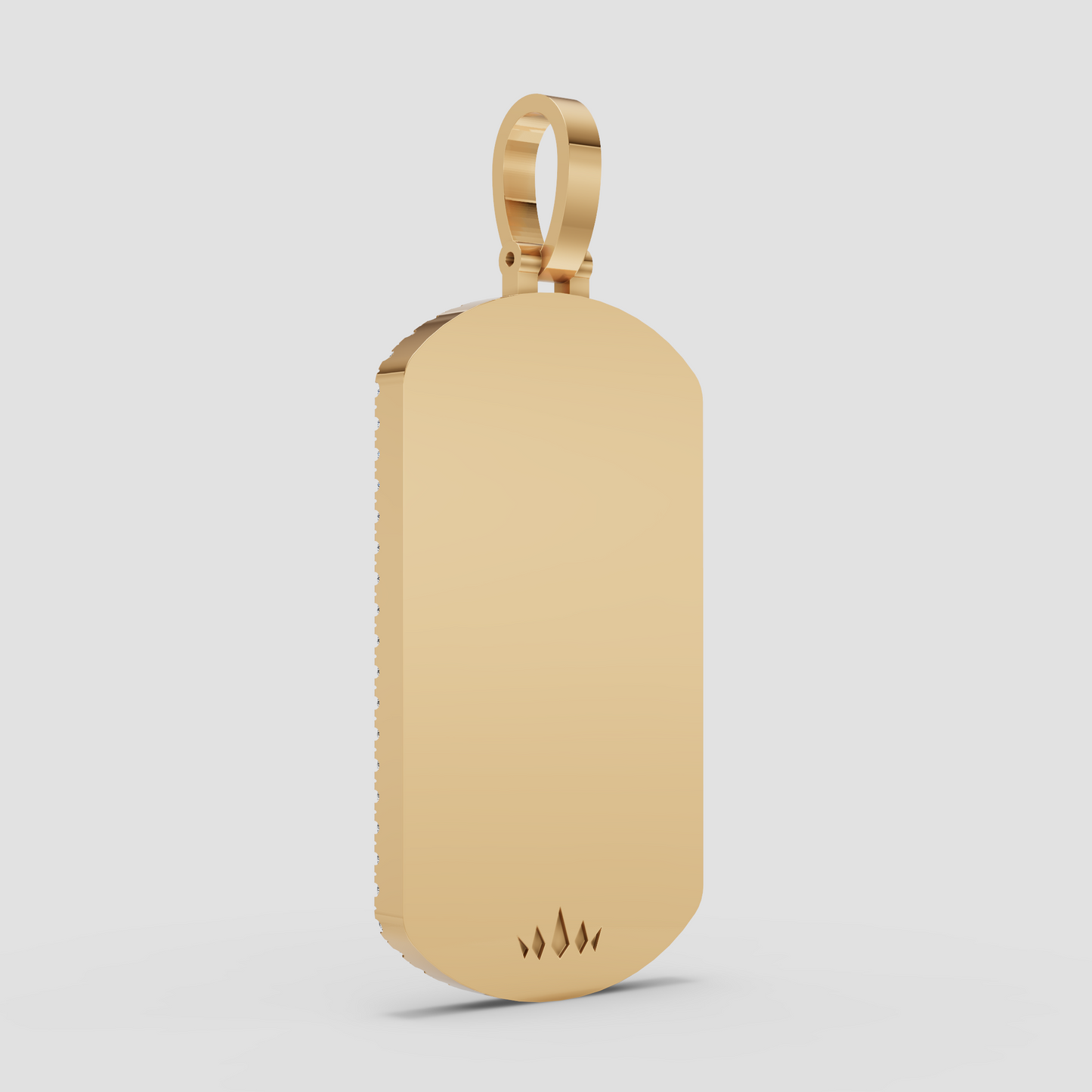10k-14k Diamond Dog Tag Pendant .80ctw-1.00ctw