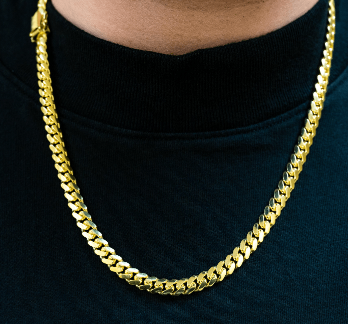 10k-14k Gold Miami Cuban Link Chain - Solid (3-7mm)