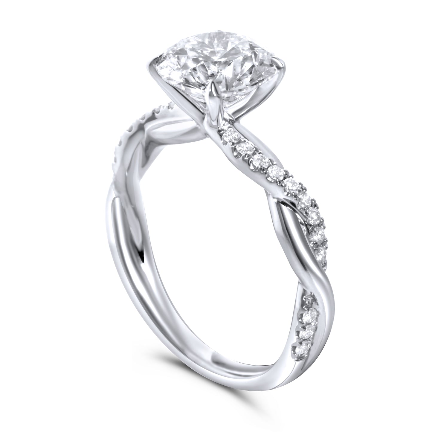 Twist Diamond Engagement ring