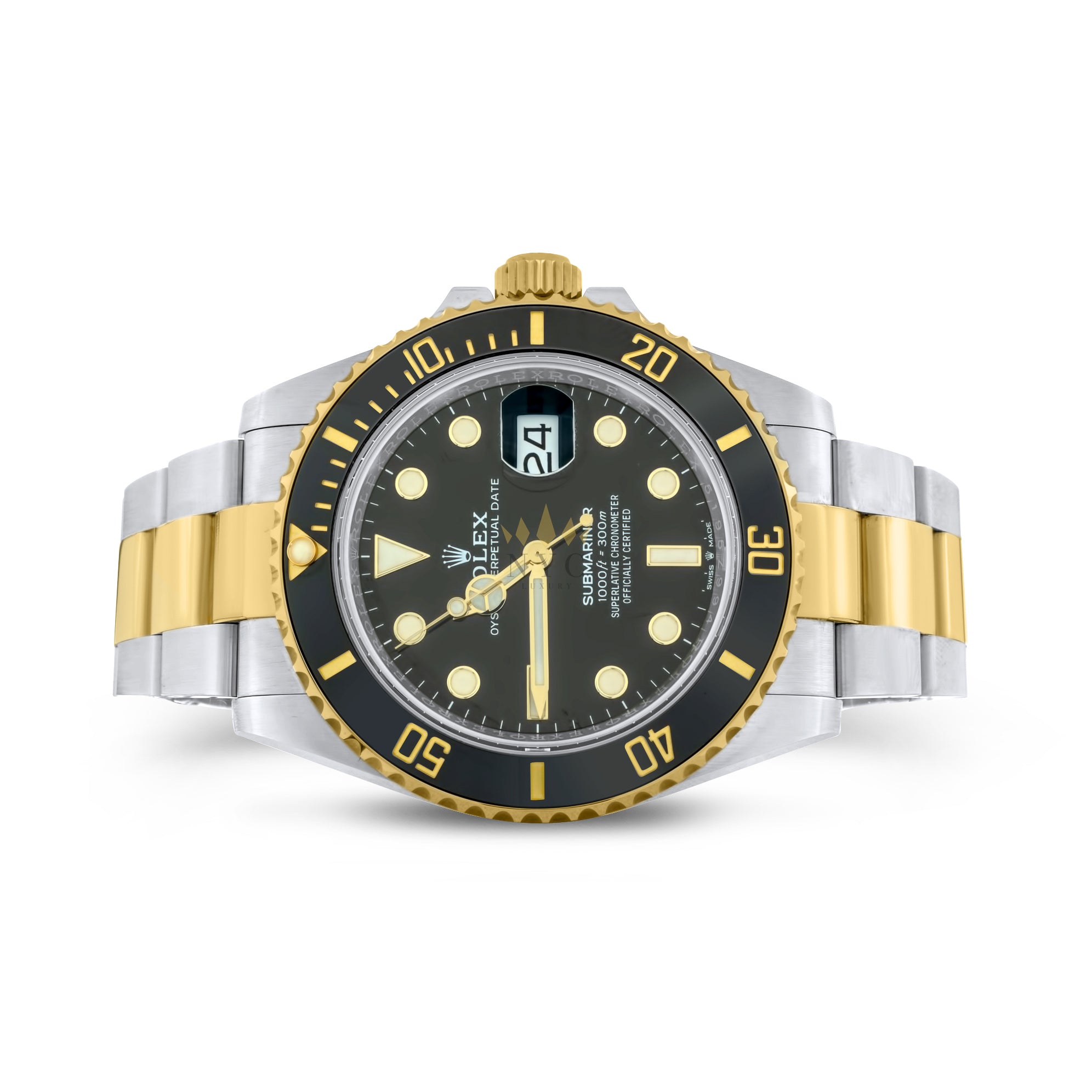 Rolex Submariner Black Dial Stainless Steel And 18K Yellow Gold