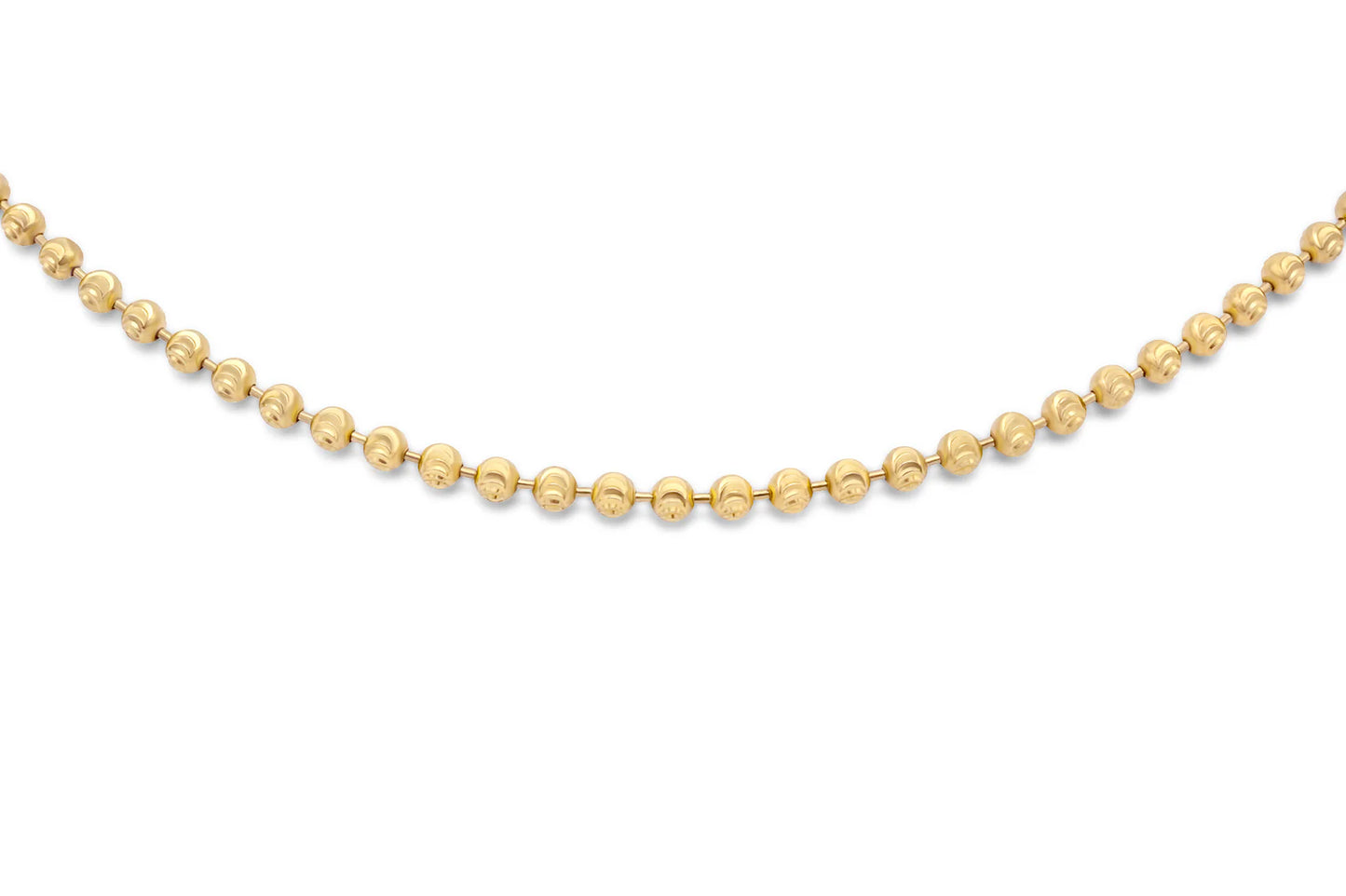 14k Solid Gold Ball Bead Chain 2-4mm