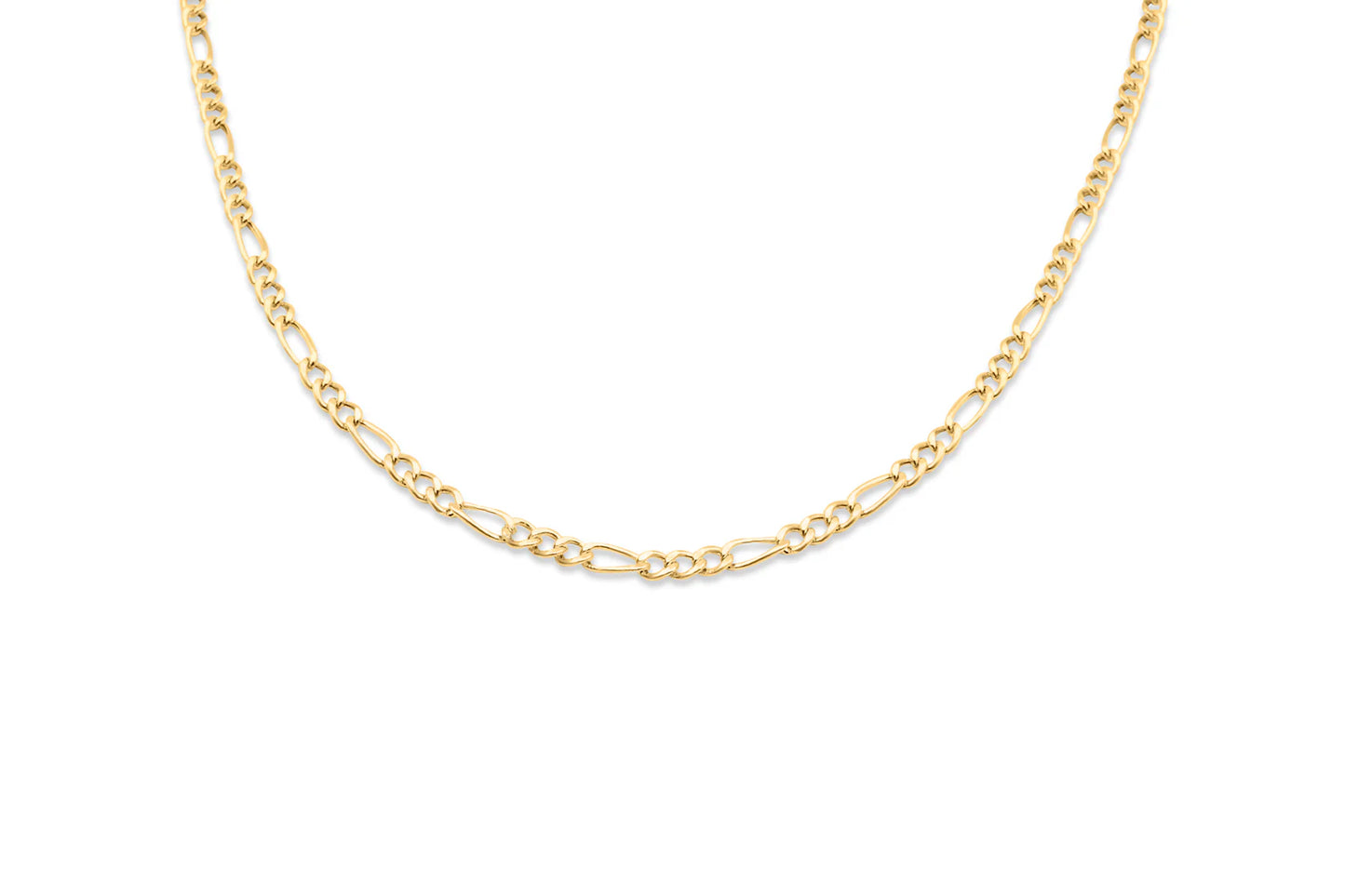 10k Gold Hollow Figaro Chain 2.5-6mm
