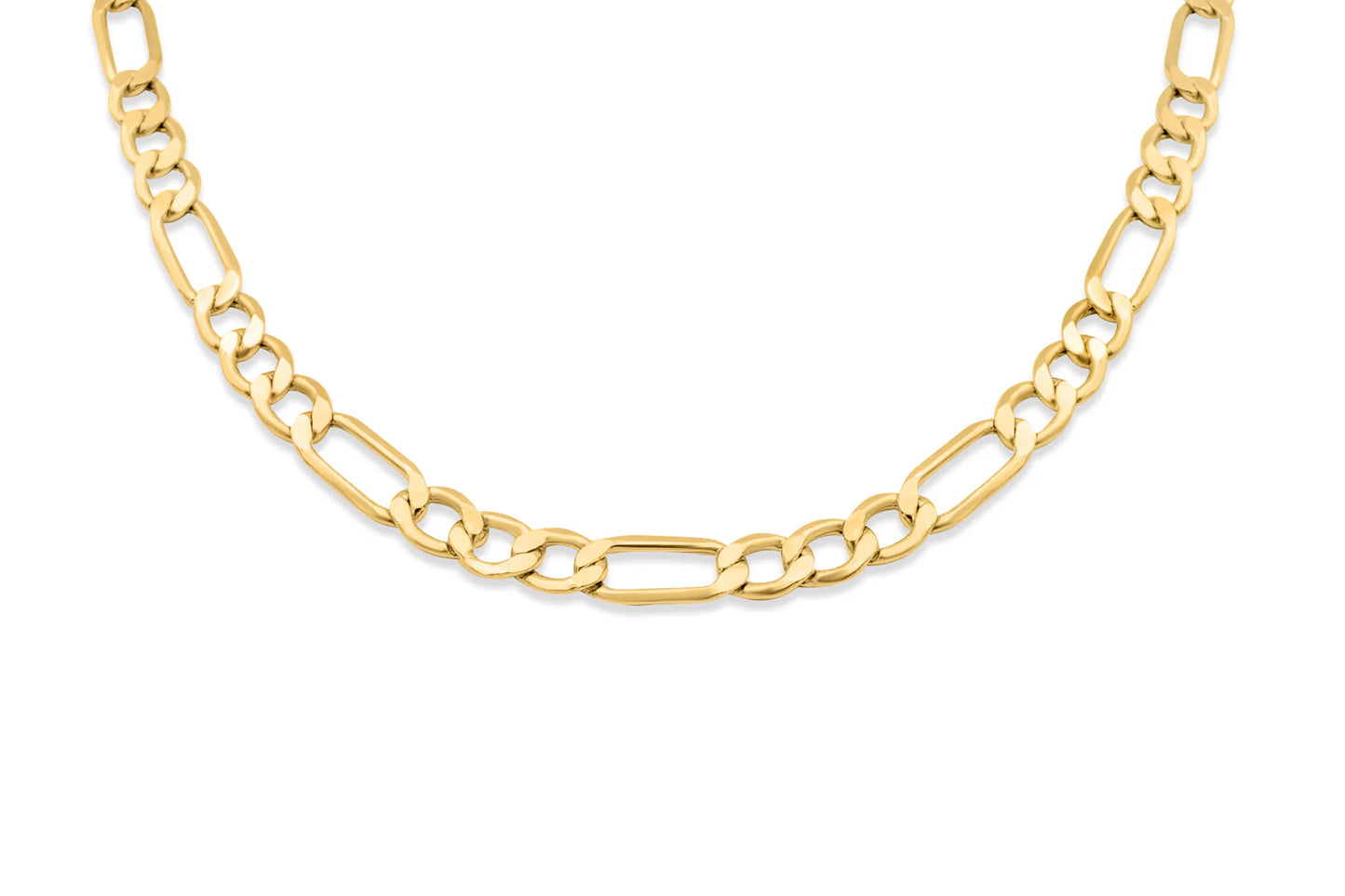 10k Gold Hollow Figaro Chain 2.5-6mm