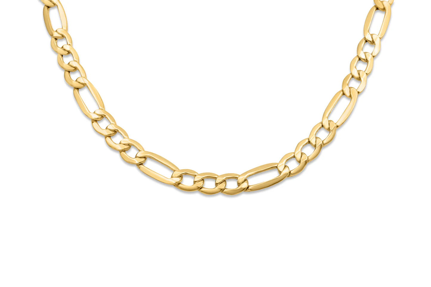 10k Gold Hollow Figaro Chain 2.5-6mm