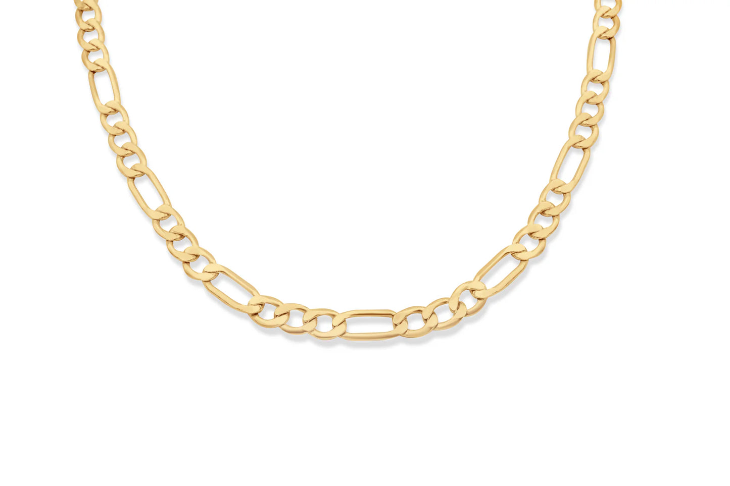 10k Gold Hollow Figaro Chain 2.5-6mm
