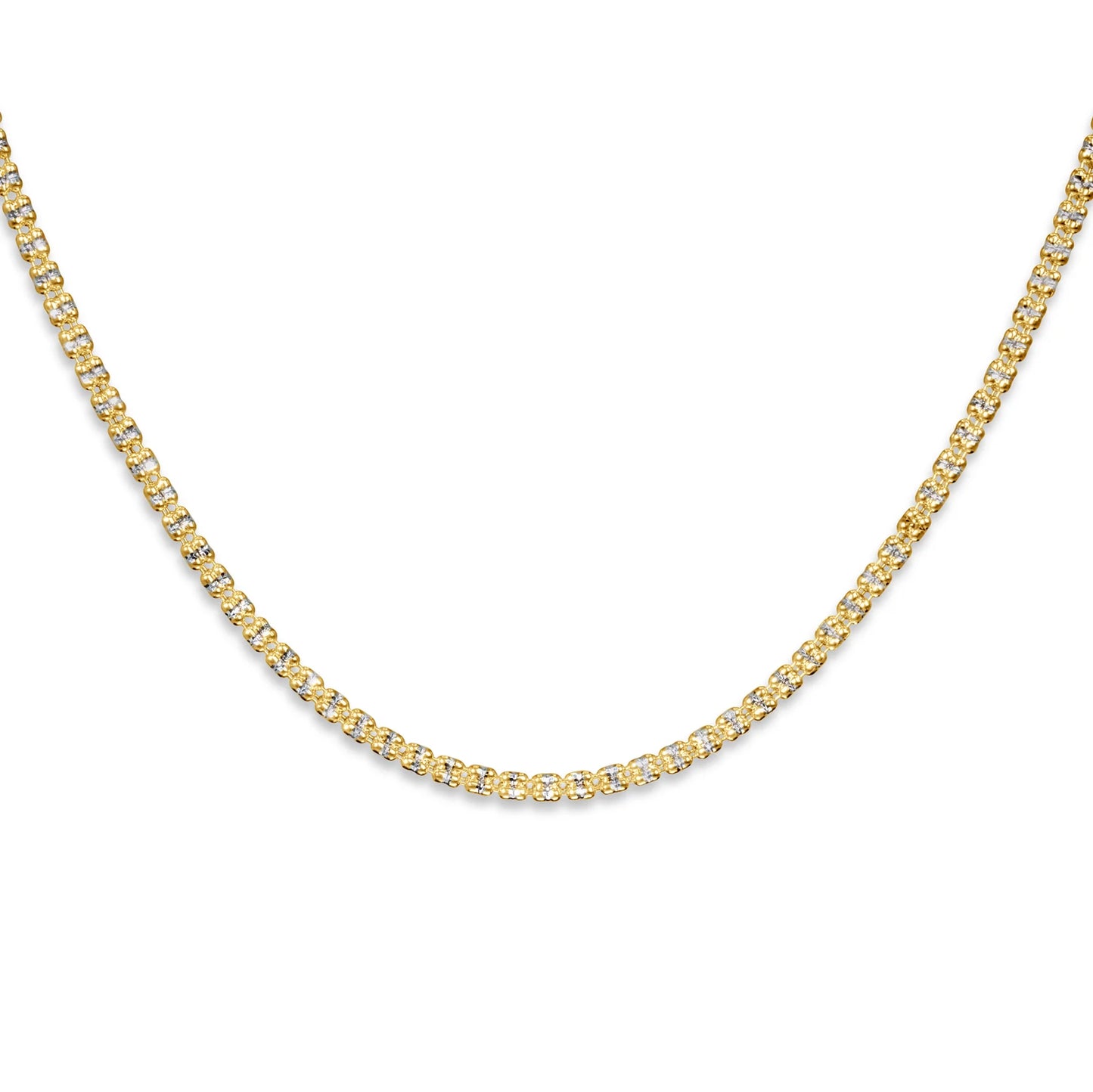 14K Ice Link Chain 2.5-4.5mm