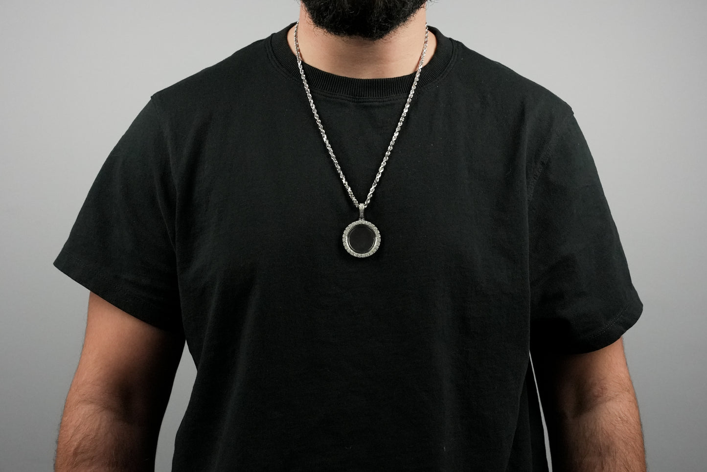 10k/14k Gold Custom Diamond Cluster Picture Pendant 2.26ctw-4.2ctw