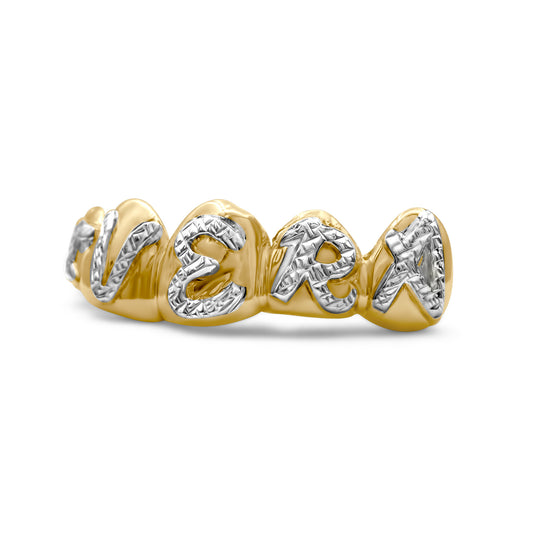 Custom Name 14K Yellow Gold (Top) Grillz