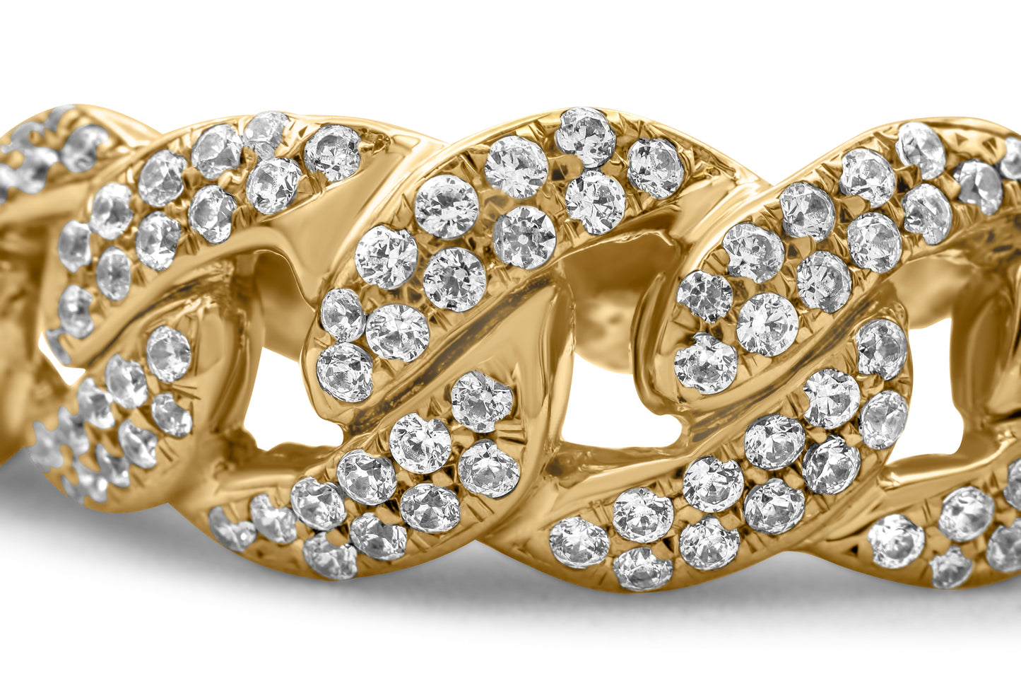 14K Yellow Gold Diamond Cuban (Top) Grillz