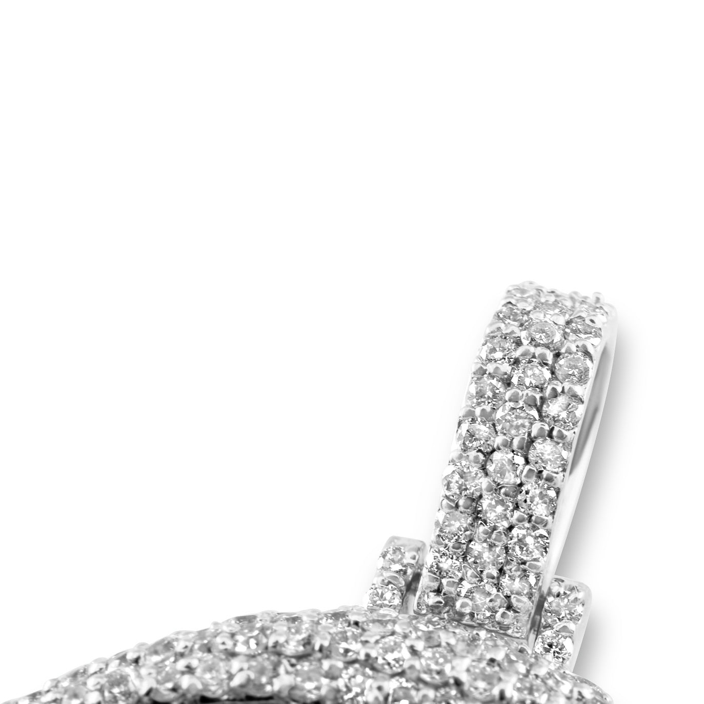 14K White Gold Baguette Eye Pendant 1.39 ctw