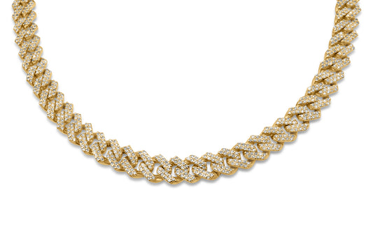 10K Yellow Gold Diamond Cuban Chain 6mm 5.31 ctw