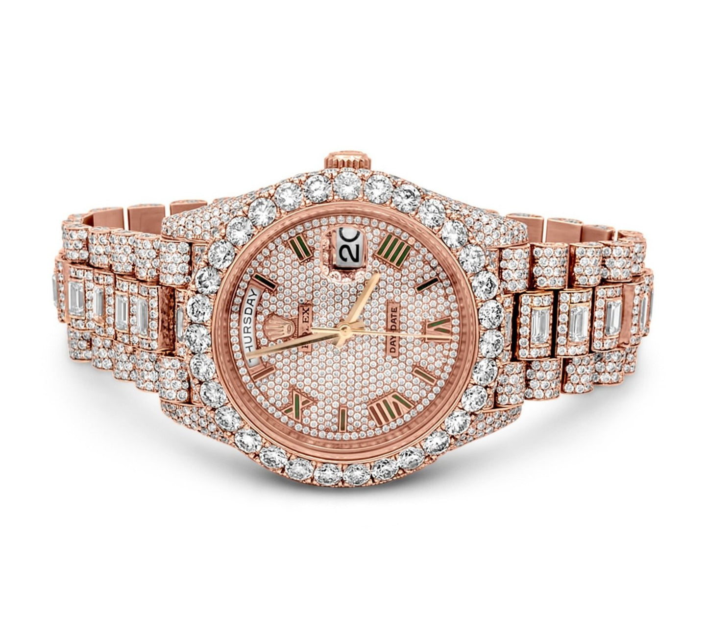 Rolex Day-Date II 41mm Rose Gold Baguette 42.15ctw Ref. 218235