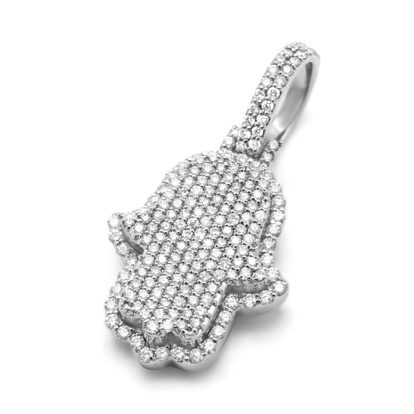 10k Solid Gold Diamond Hamsa 0.81ctw