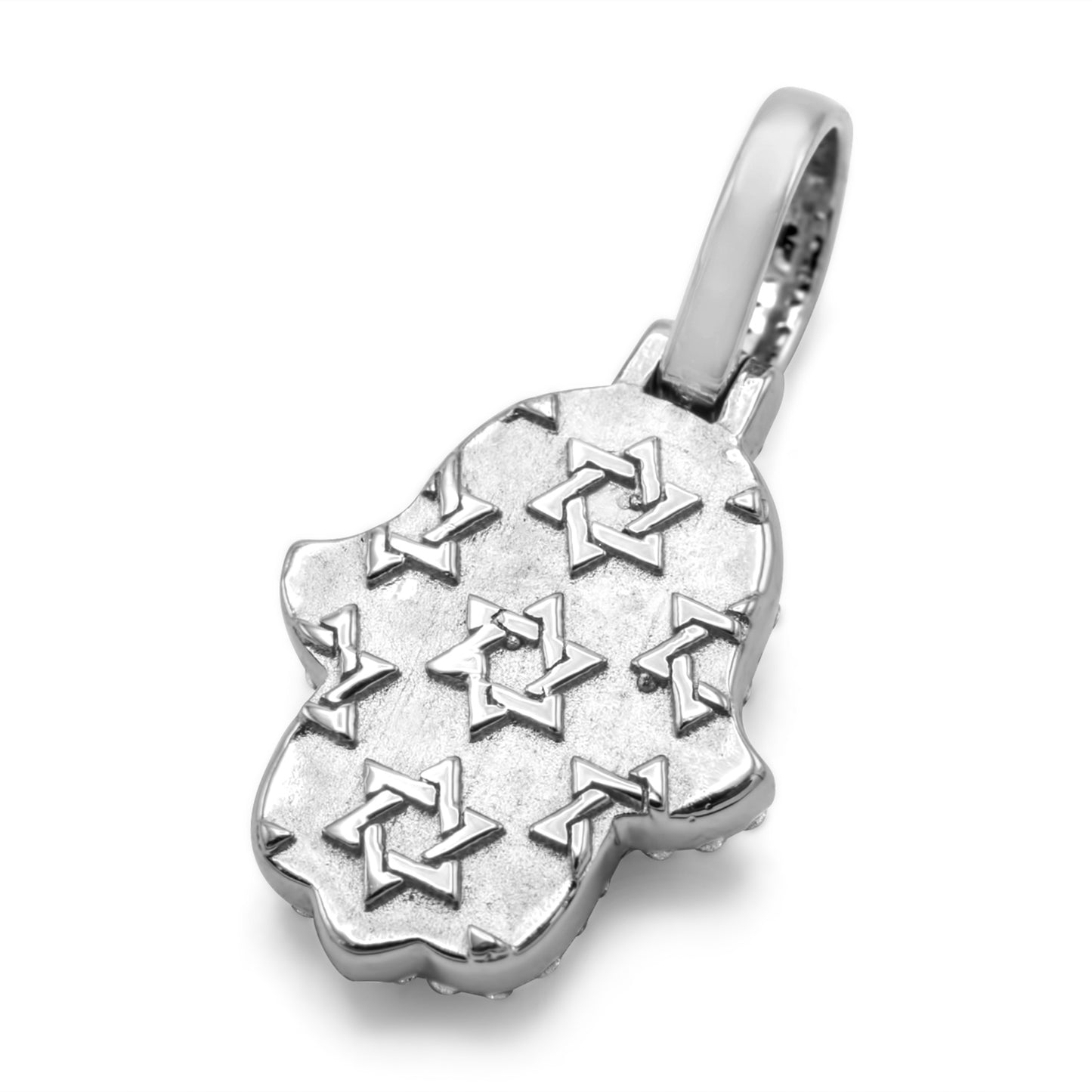 10k Solid Gold Diamond Hamsa 0.81ctw