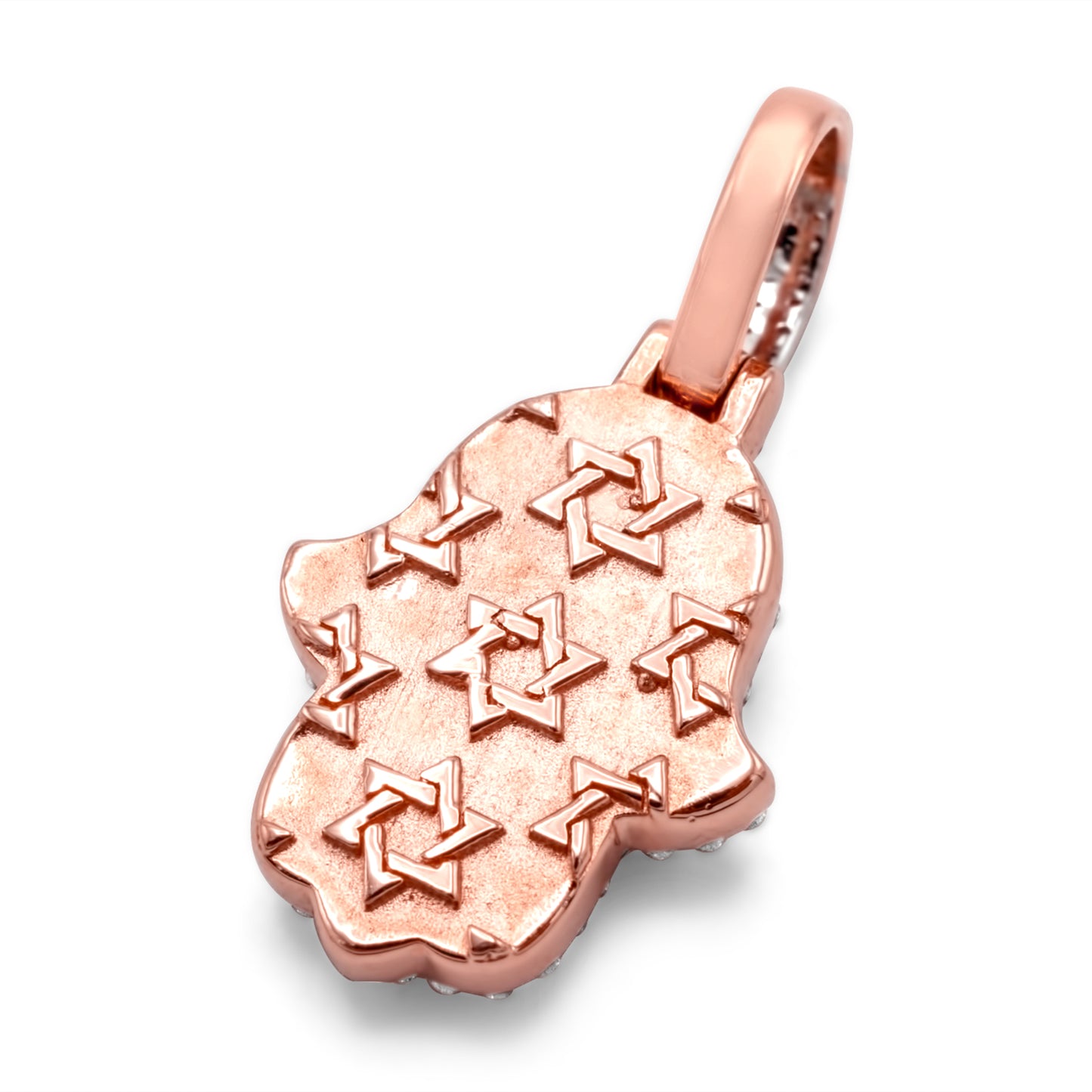 10k Solid Gold Diamond Hamsa 0.81ctw