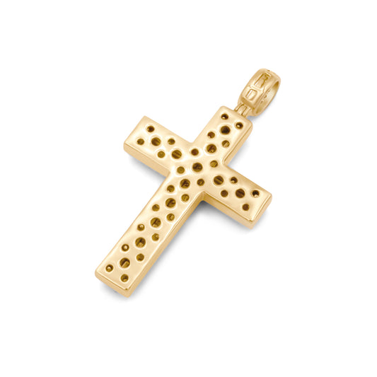 14k Solid Gold Diamond Cross 3.30ctw