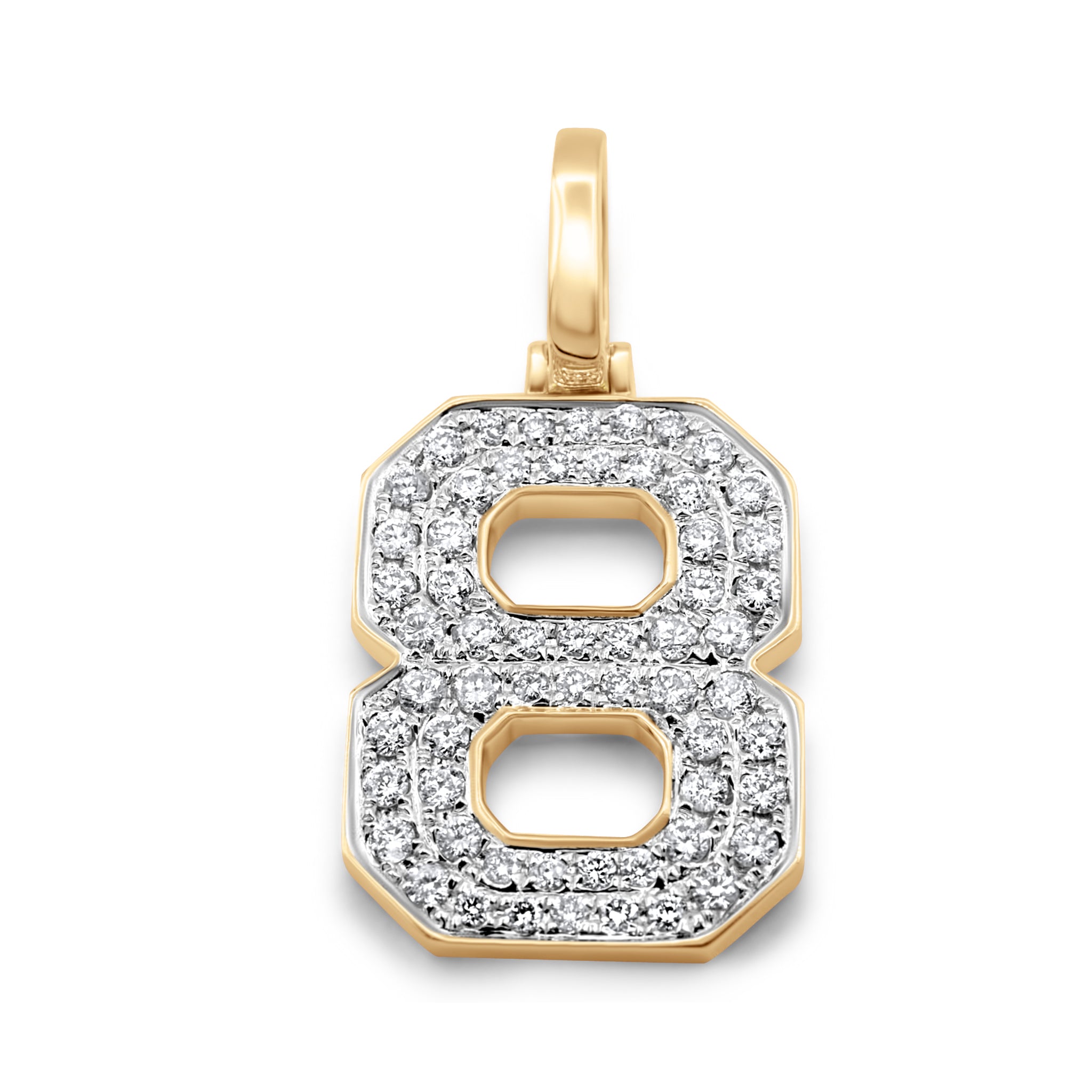Number 8 necklace charm hotsell