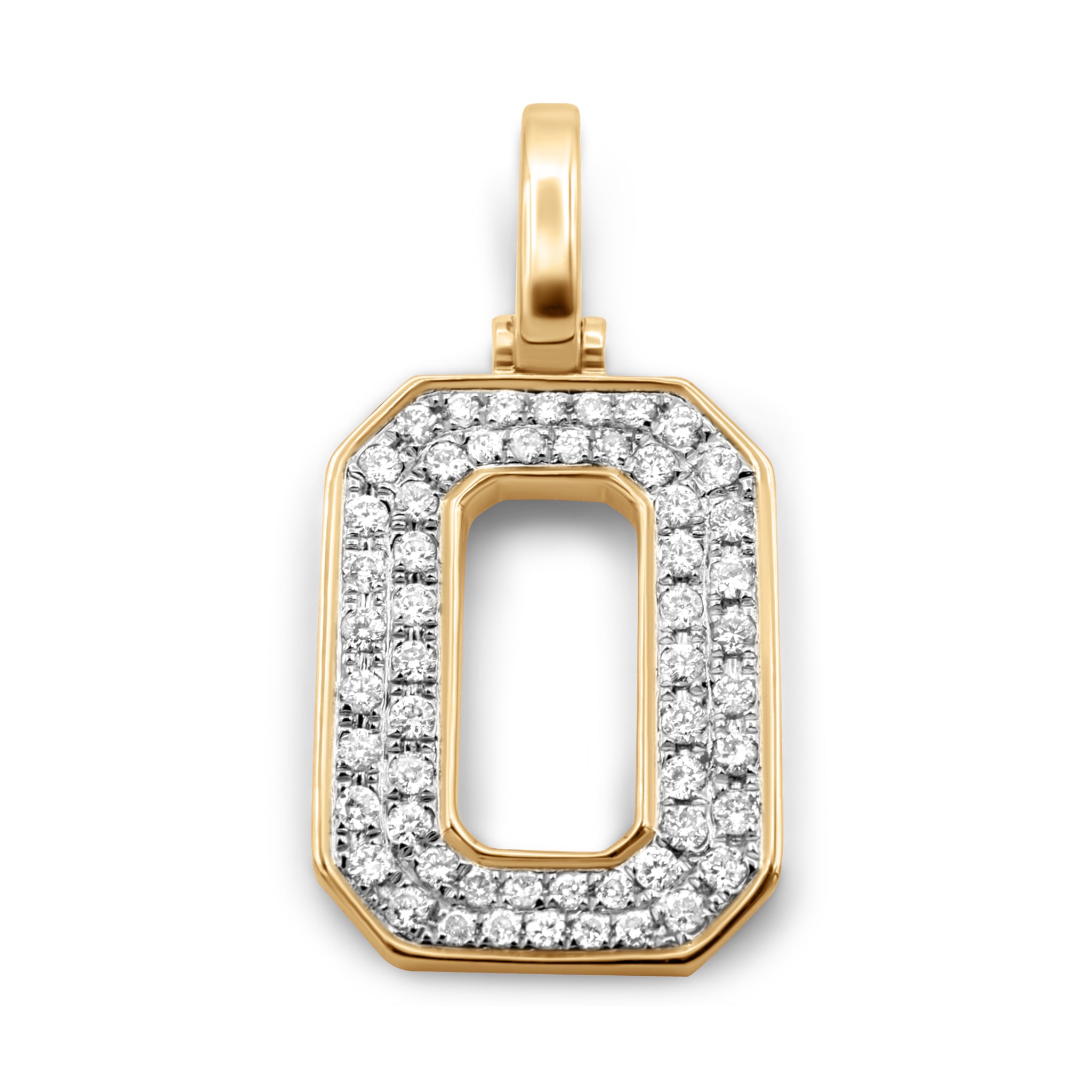 10k Solid Gold Number Zero Pendant for Necklace, #0 Gold Charm Jewelry for  Athletes, Sports Gifts for Him and Her