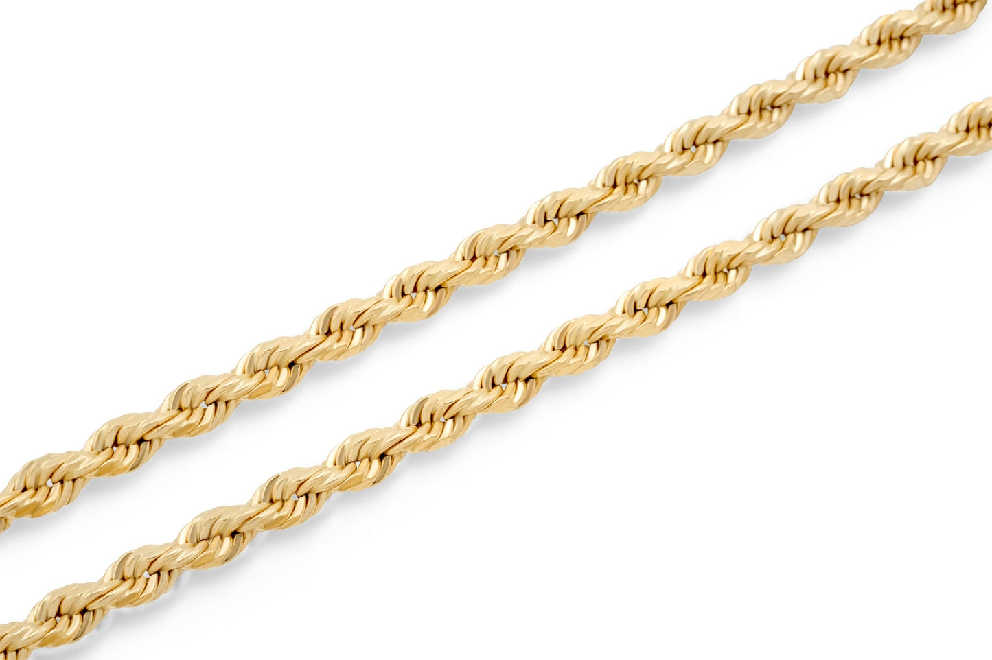 10K/14k Solid Gold Rope Chain 3mm-7mm