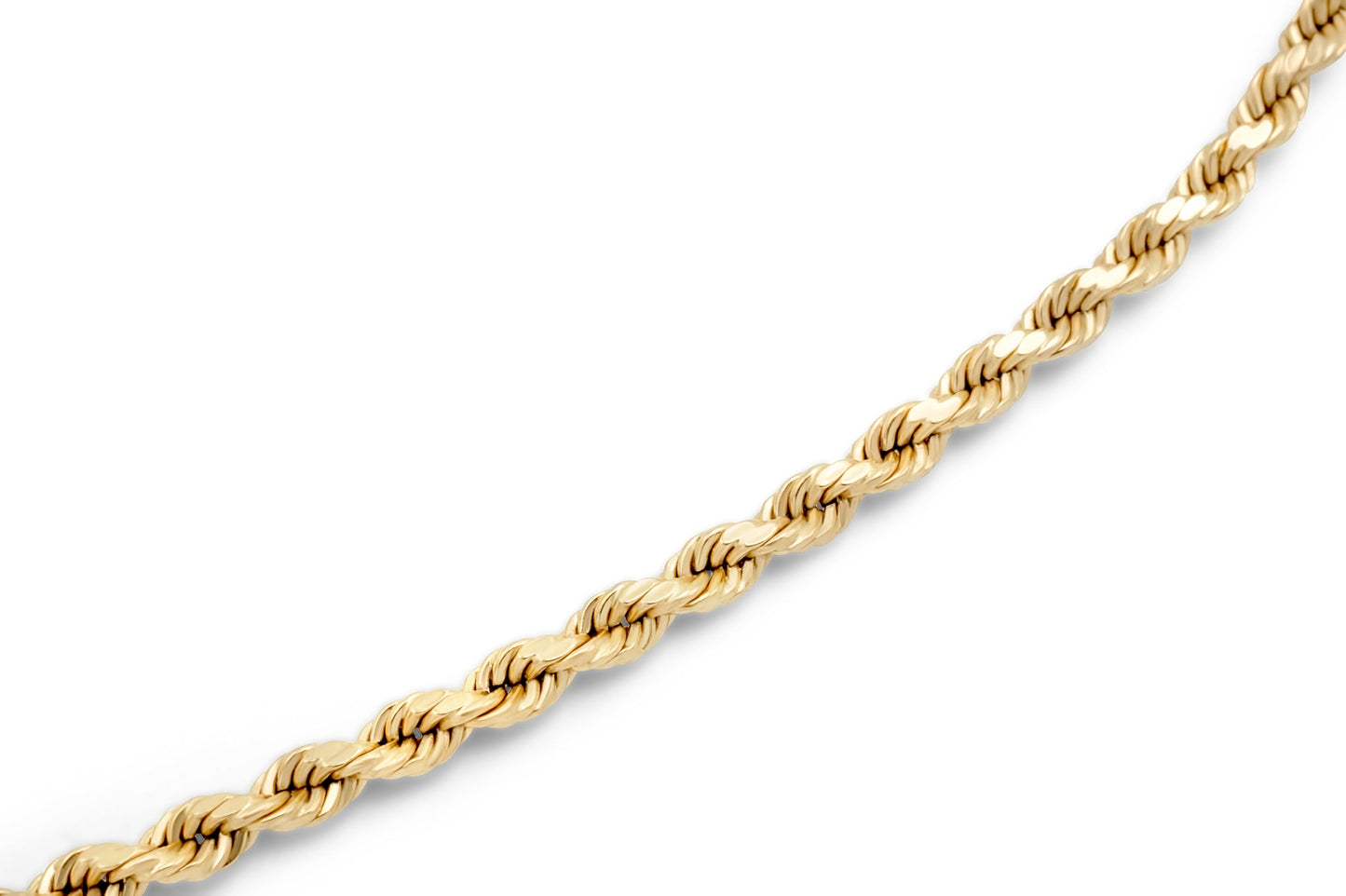 10K/14k Solid Gold Rope Chain 3mm-7mm