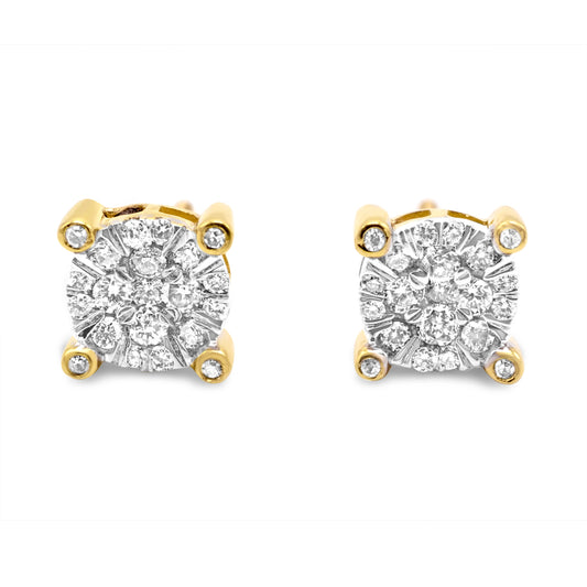 14k Yellow Gold Diamond Earrings 0.25ctw