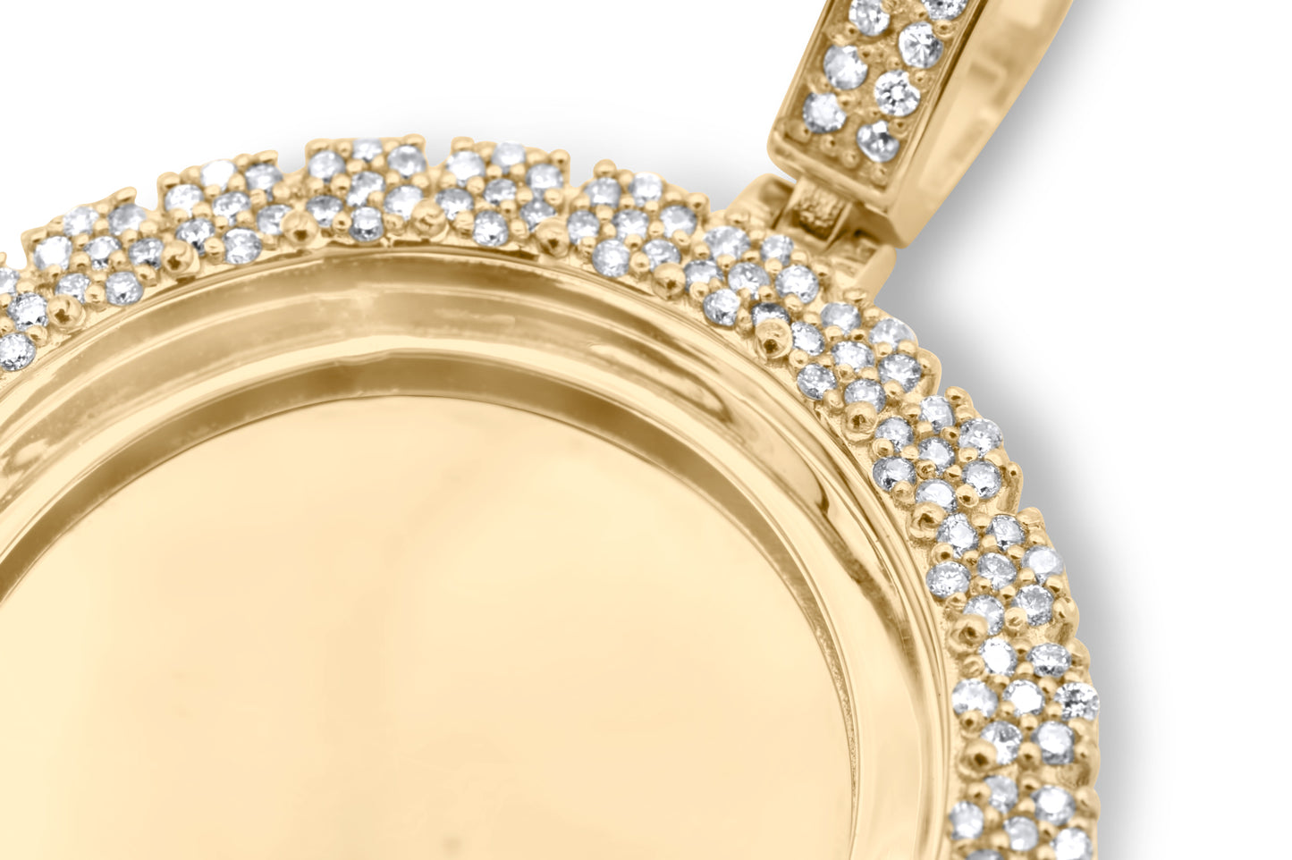 10k/14k Gold Custom Diamond Cluster Picture Pendant 2.26ctw-4.2ctw