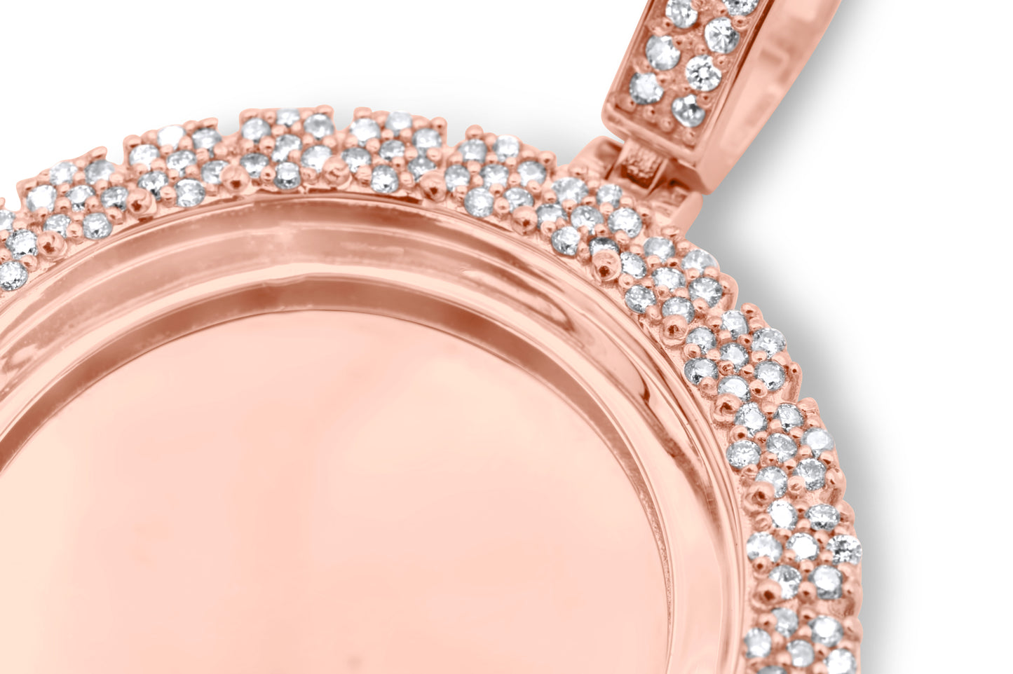 10k/14k Gold Custom Diamond Cluster Picture Pendant 2.26ctw-4.2ctw