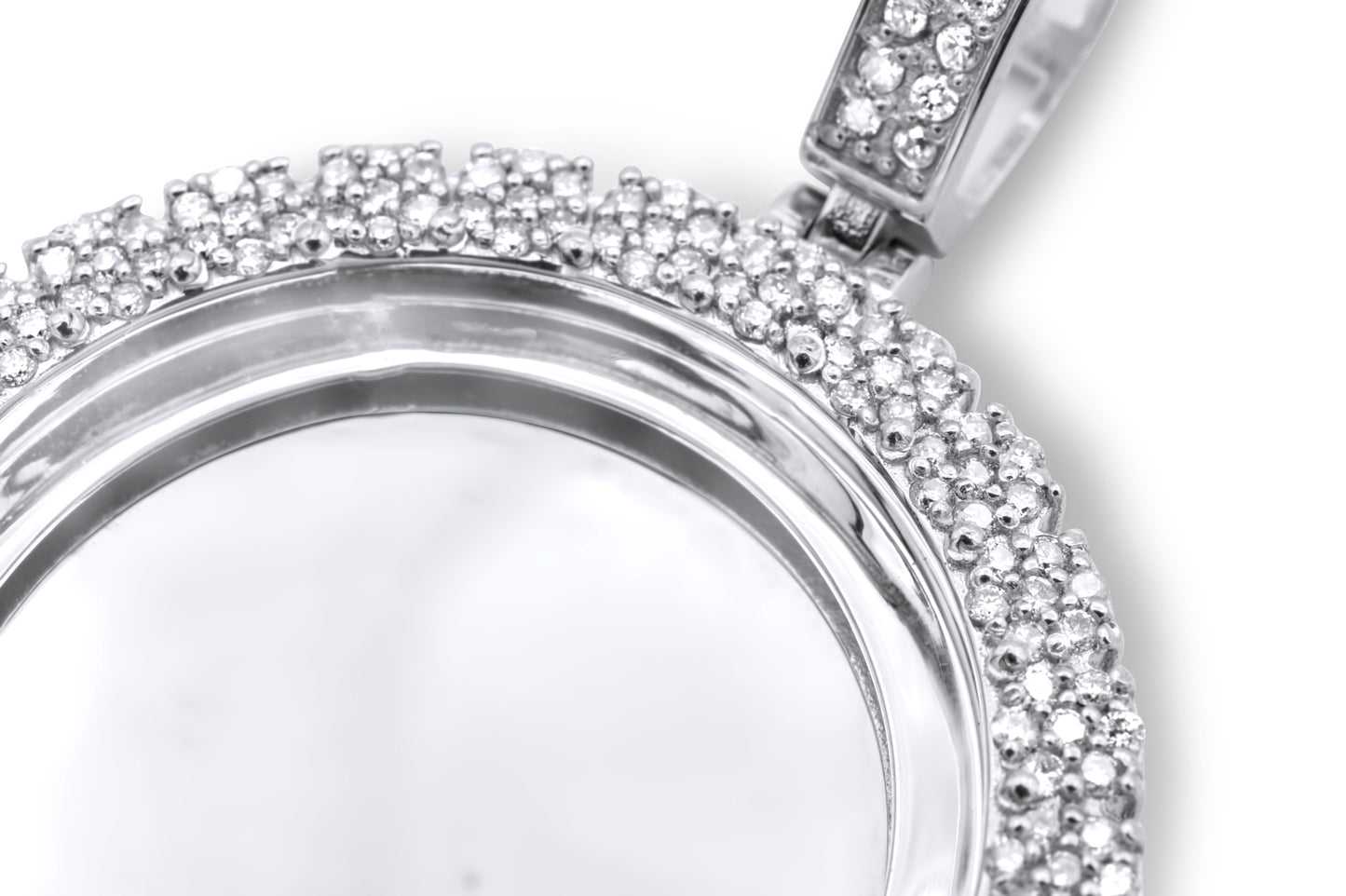 10k/14k Gold Custom Diamond Cluster Picture Pendant 2.26ctw-4.2ctw