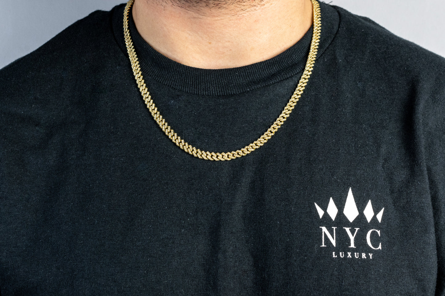 10K Yellow Gold Diamond Chain Miami Cuban Link 6mm 3.65 ctw (Single-row Diamonds)