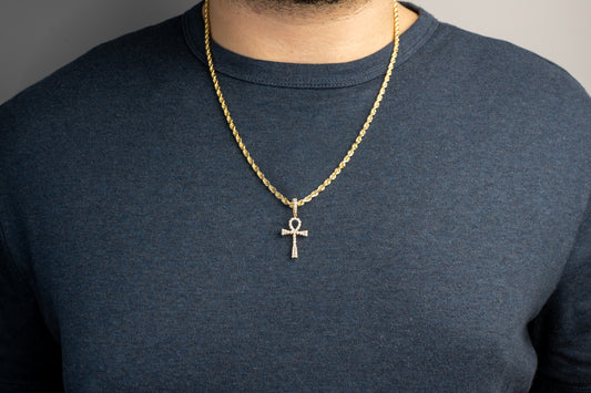 10k Yellow Gold Diamond Cross 0.82ctw