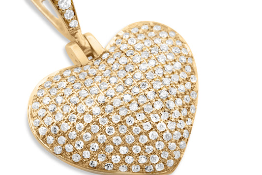 14k Diamond Heart Pendant 0.56 ctw