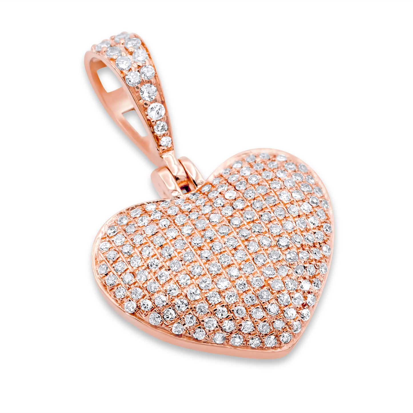 14k Diamond Heart Pendant 0.56 ctw