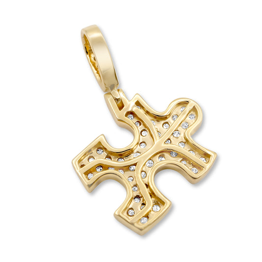 14k Yellow Gold Puzzle Pendant 0.47ctw