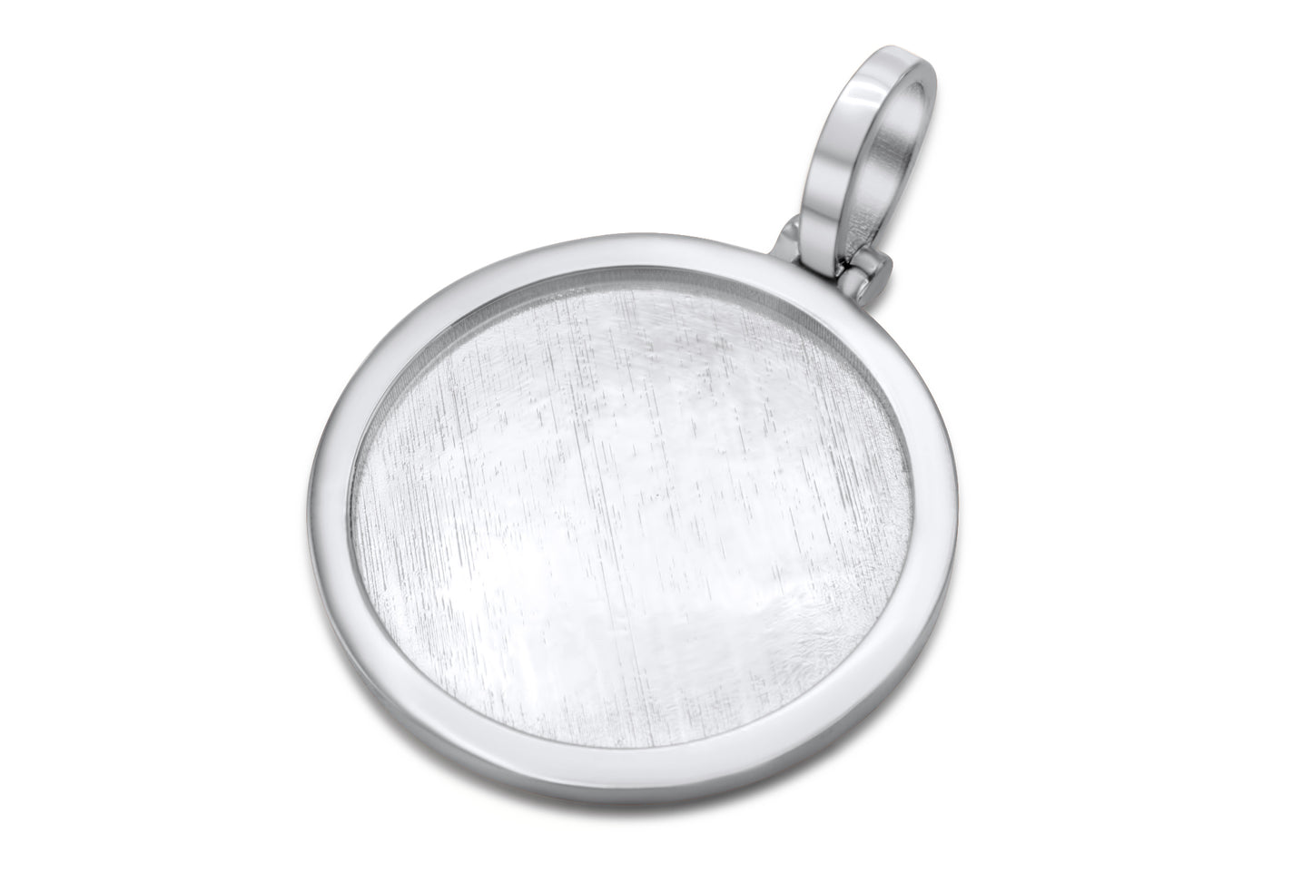 10k Solid Gold Circle Picture Pendant - Standard & Micro