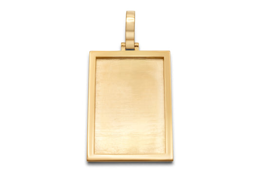 10k Solid Gold Rectangle Picture Pendant