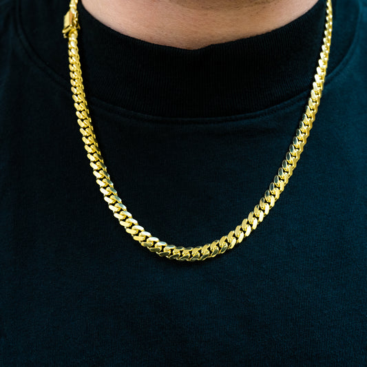 10k-14k Gold Miami Cuban Link Chain - Solid (3-7mm)