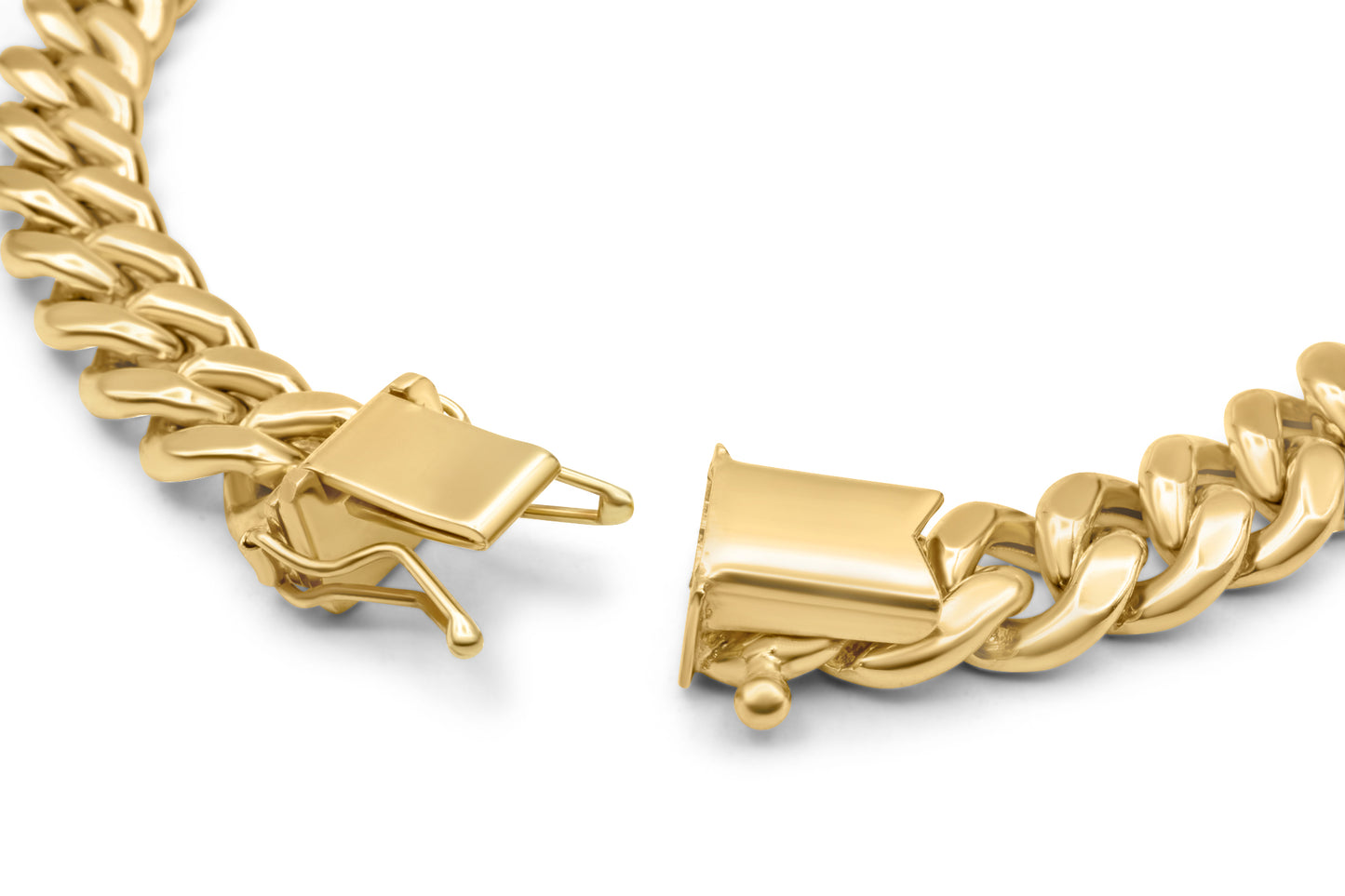 14K Hollow Yellow Gold Miami Cuban Link Bracelet 6-8mm