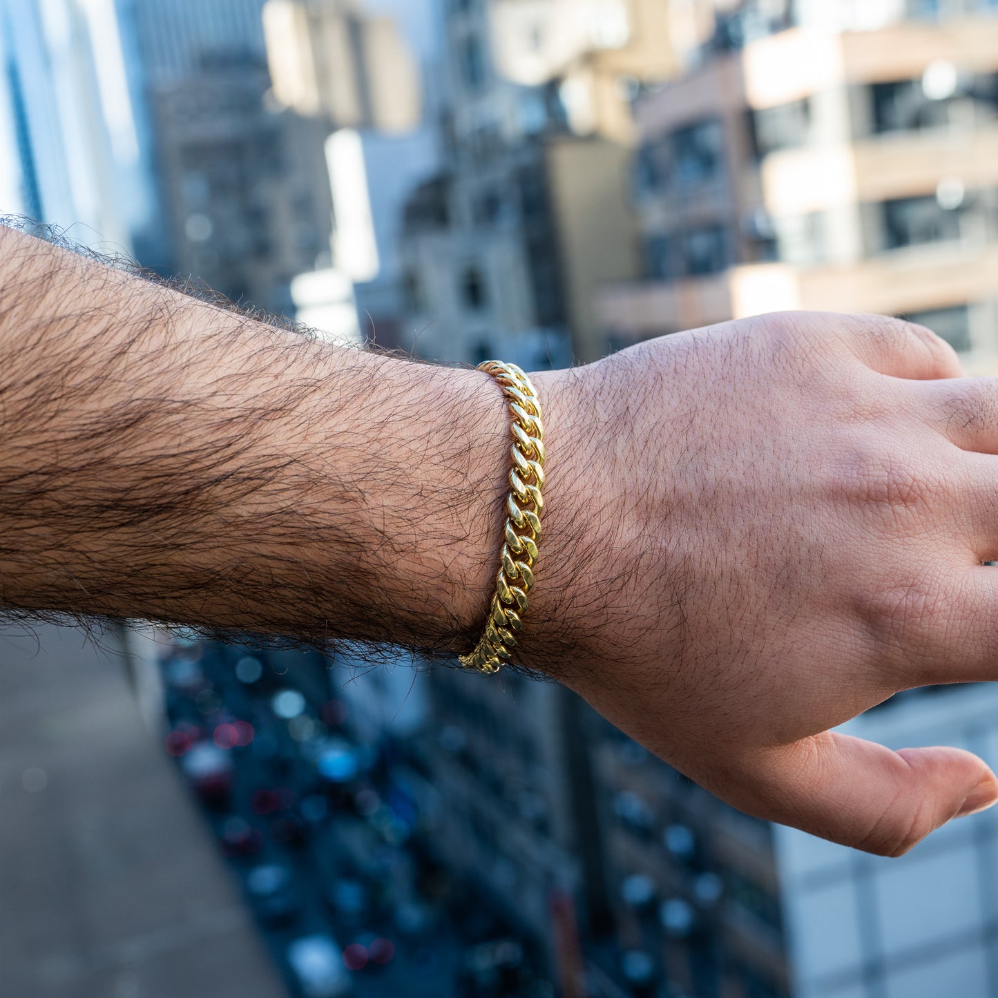 14K Hollow Yellow Gold Miami Cuban Link Bracelet 6-8mm