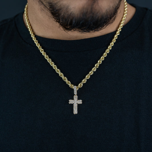 14K Diamond Cross Pendant 0.44 ctw