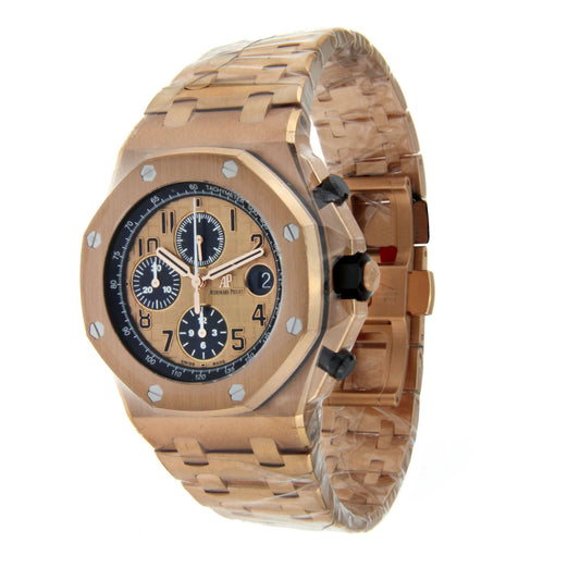 Audemars Piguet Royal Oak Offshore Rose Gold “BRICK” , Discontinued Salmon Dial Ref. 26470OR