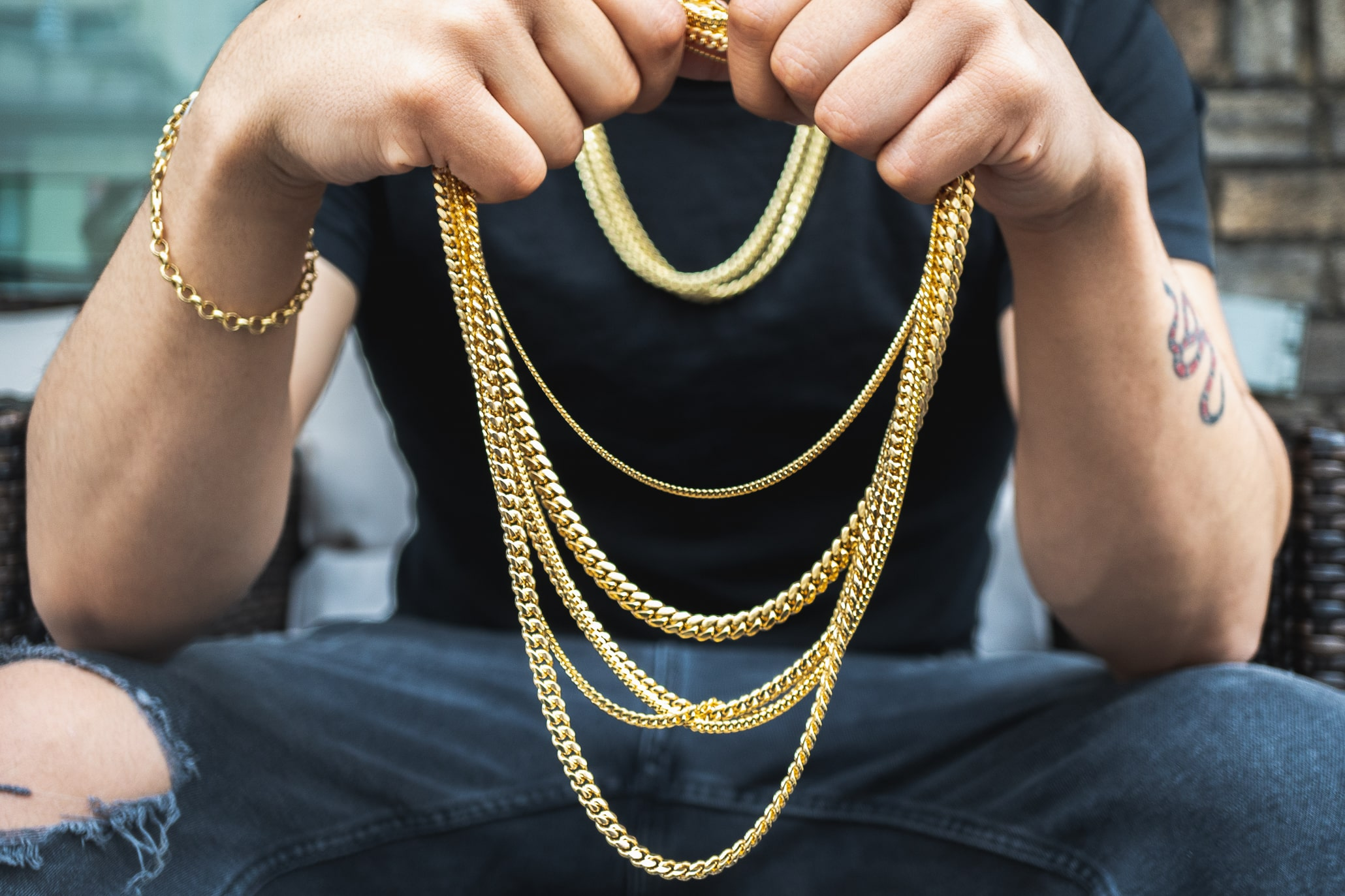 Real gold cuban link chains deals