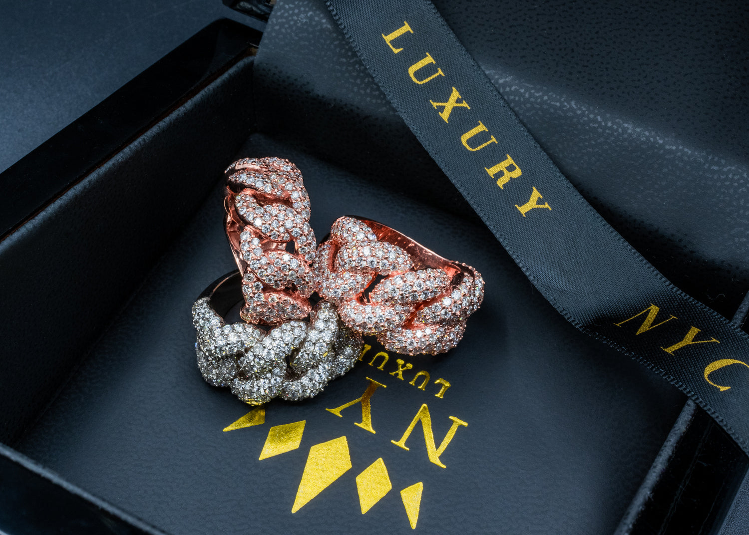 Cuban Link Ring, Cuban Link Rings, Diamond Cuban link Ring, cuban link diamond ring