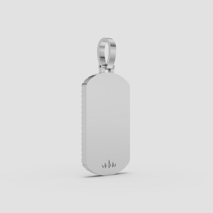 10k-14k Diamond Dog Tag Pendant .80ctw-1.00ctw