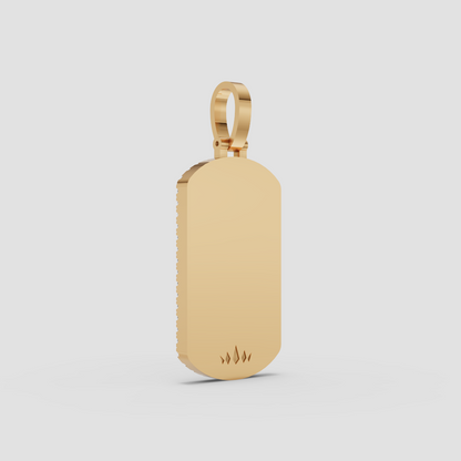 10k-14k Diamond Dog Tag Pendant .80ctw-1.00ctw