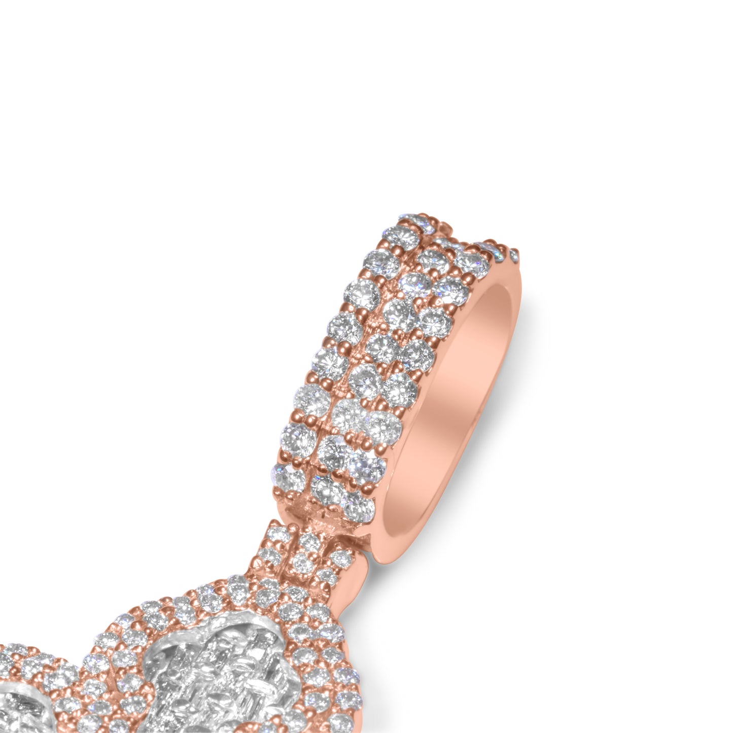 10k Gold Diamond Baguette Cross Pendant 0.88ctw