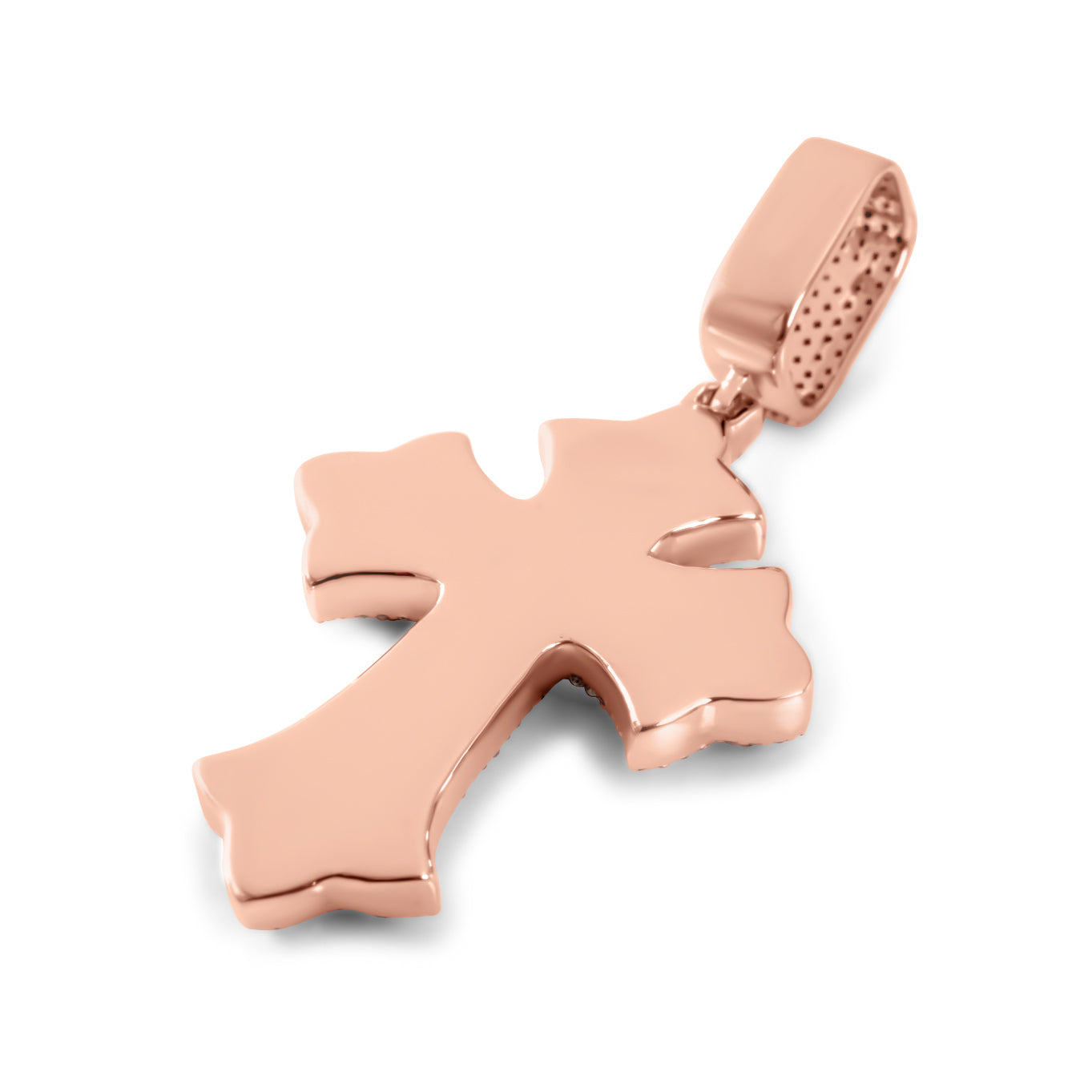 10k Solid Gold Diamond Cross Pendant 0.80ctw